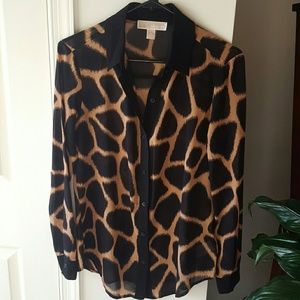 Michael Kors Giraffe Print Blouse